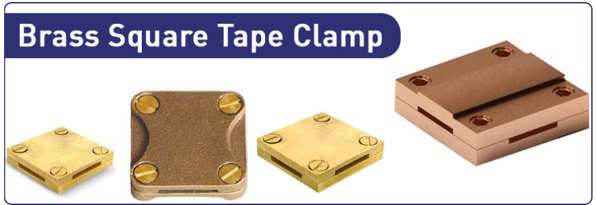 brass square tape clamp copper earthing accessories