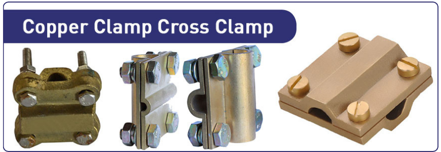 copper clamp cross clamp copper earthing accessories