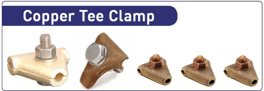 copper tee clamp copper earthing accessories