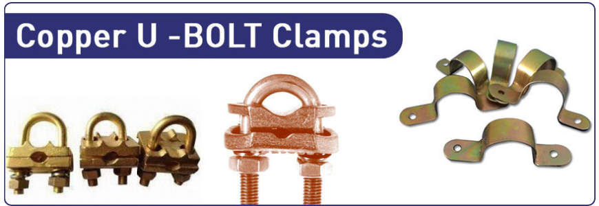 copper u bolt clamps copper earthing accessories