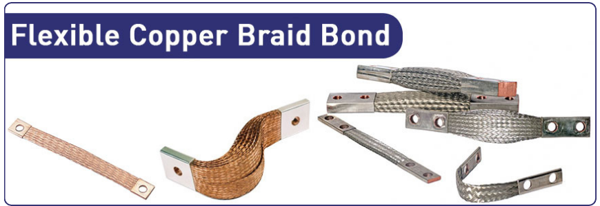 flexible copper braid bond copper earthing accessories