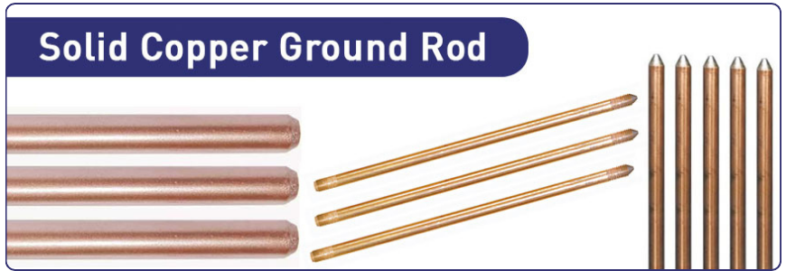 solid copper ground rod