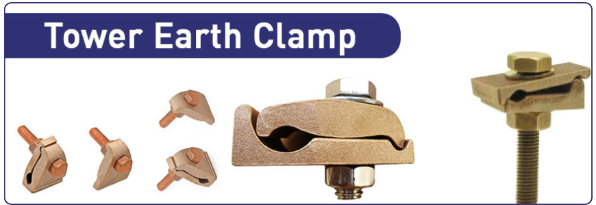 tower earth clamp copper earthing accessories